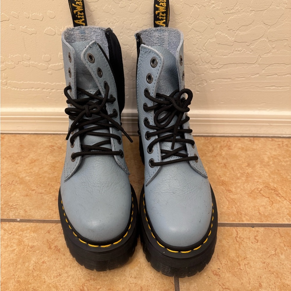 Dr. Martens Light Blue Combat Boots